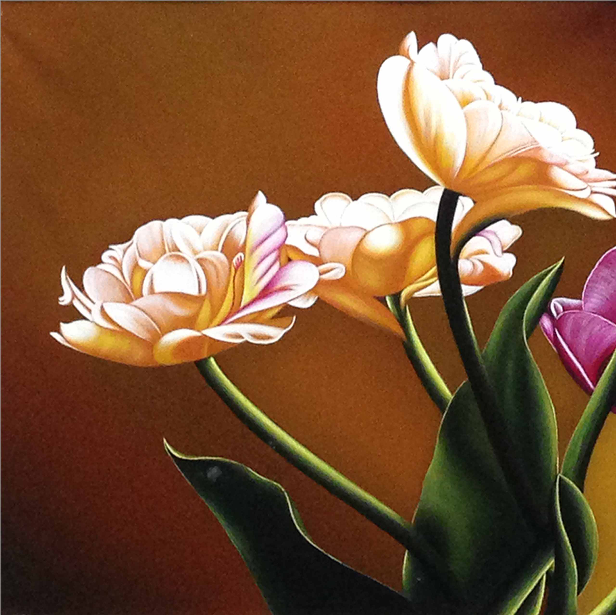 Tranh sơn dầu hoa Tulip- TSD287LHAR
